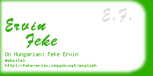 ervin feke business card